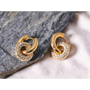 Golden Huggie Hoop Earrings