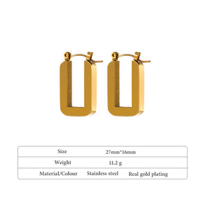 Shop Cleo Gold Square Hoop Earrings | JEOMA JEWELLERY