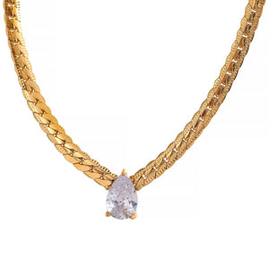 Open image in slideshow, Shop Cubic bling Zirconia Stainless Steel Necklace| JEOMA JEWELLERY
